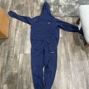 Nike Blue Hoodie and Sweatpants Set